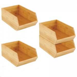 Bambusspeicherbox stapelbar