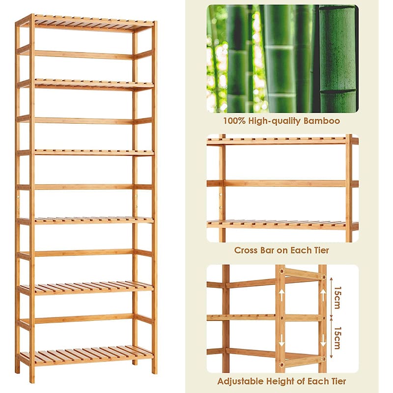 6 Tierbambus einstellbares Rack