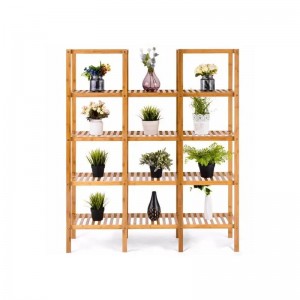 Bambus anpassbare Utility Shelf Plant Display Ständer Speicherregale Regale