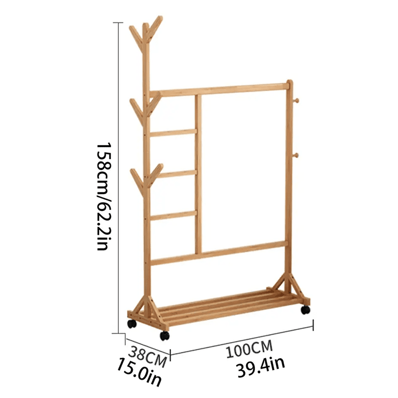 Langlebige Display unabhängige Kleiderbügel Finishing Wohnraum Bambusbeschaltkleiderbügel beenden