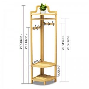 Hochwertiger Eckregal -Mantel -Lagerregal -Böden Dreieck Kleiderbügel für Schlafzimmer Wohnzimmer