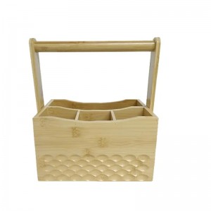 Bambus -Mehrzweckkompartimentspeicherinhaber